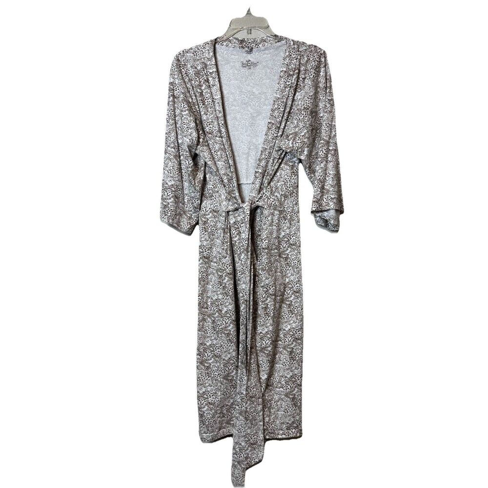 Baby Be Mine Maternity Nursing Layette L/XL Soft Cotton Robe Kimono With Pockets